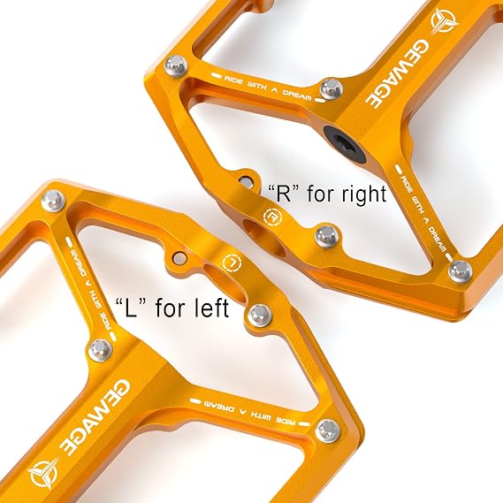 Pedales planos mecanizados CNC de 9/16 pulgadas con clavos antideslizantes extraíbles - Imagen 3