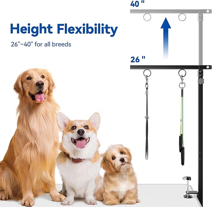 Brazo Ajustable y Plegable para Aseo de Perros con Abrazadera de Alta Resistencia: de 26" a 40" - Imagen 3