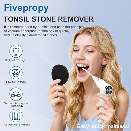 Herramienta mejorada para remover cálculos amigdalinos - Aspirador recargable. - Imagen 5