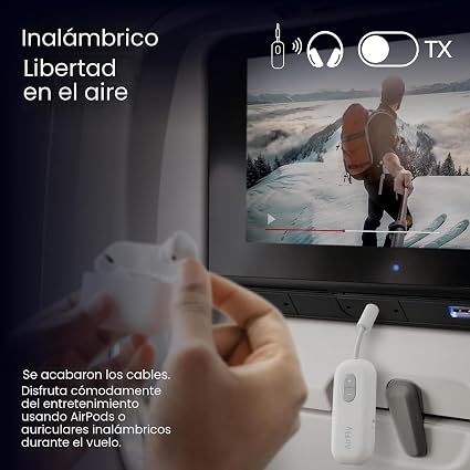 Twelve South AirFly SE | Adaptador de transmisor de audio inalámbrico Bluetooth para AirPods - Imagen 3