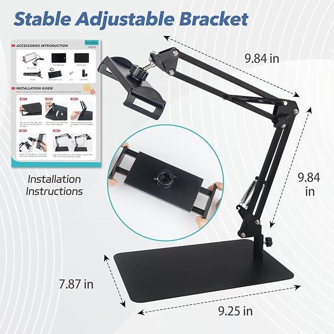 Ecoofor Unidad de exposición UV de 50 W para serigrafía con soporte ajustable y estante superior - Imagen 3