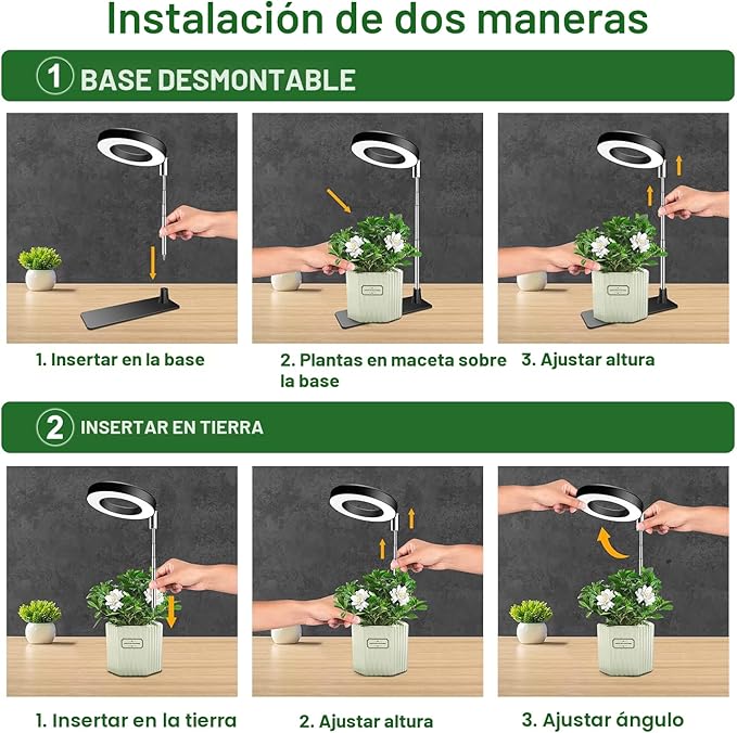 Aokrean Luz de Crecimiento para Plantas, 48 LEDs de Espectro Completo Luces de Crecimiento - Imagen 5