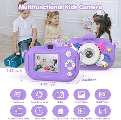Cámara para Niños Juguetes para Niños Pequeños para Niñas y Niños de 3-12 Años, Cámara Digital. - Imagen 4