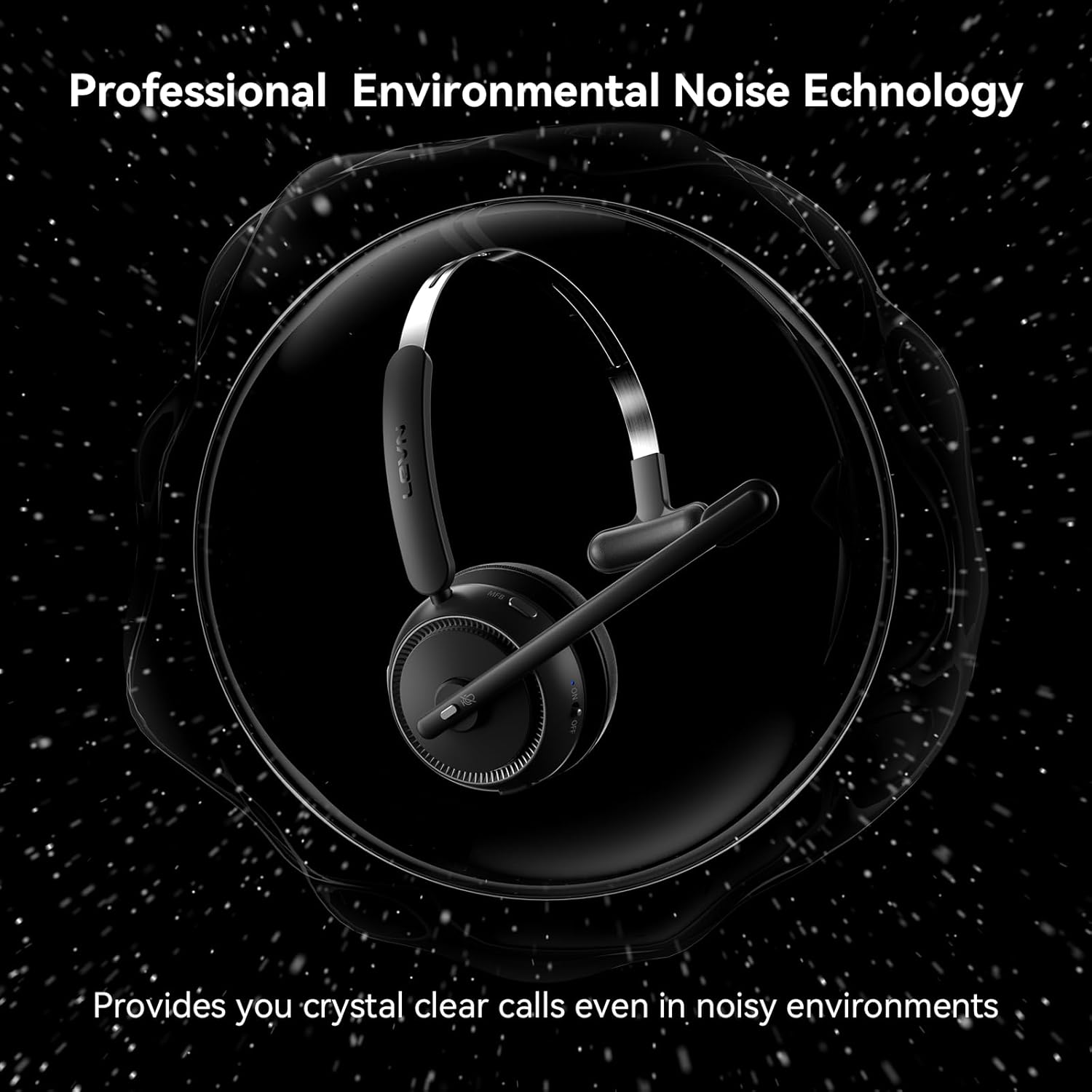 Auriculares inalámbricos 5.2 para centro de llamadas, auriculares Bluetooth (cancelación de ruido) - Imagen 6