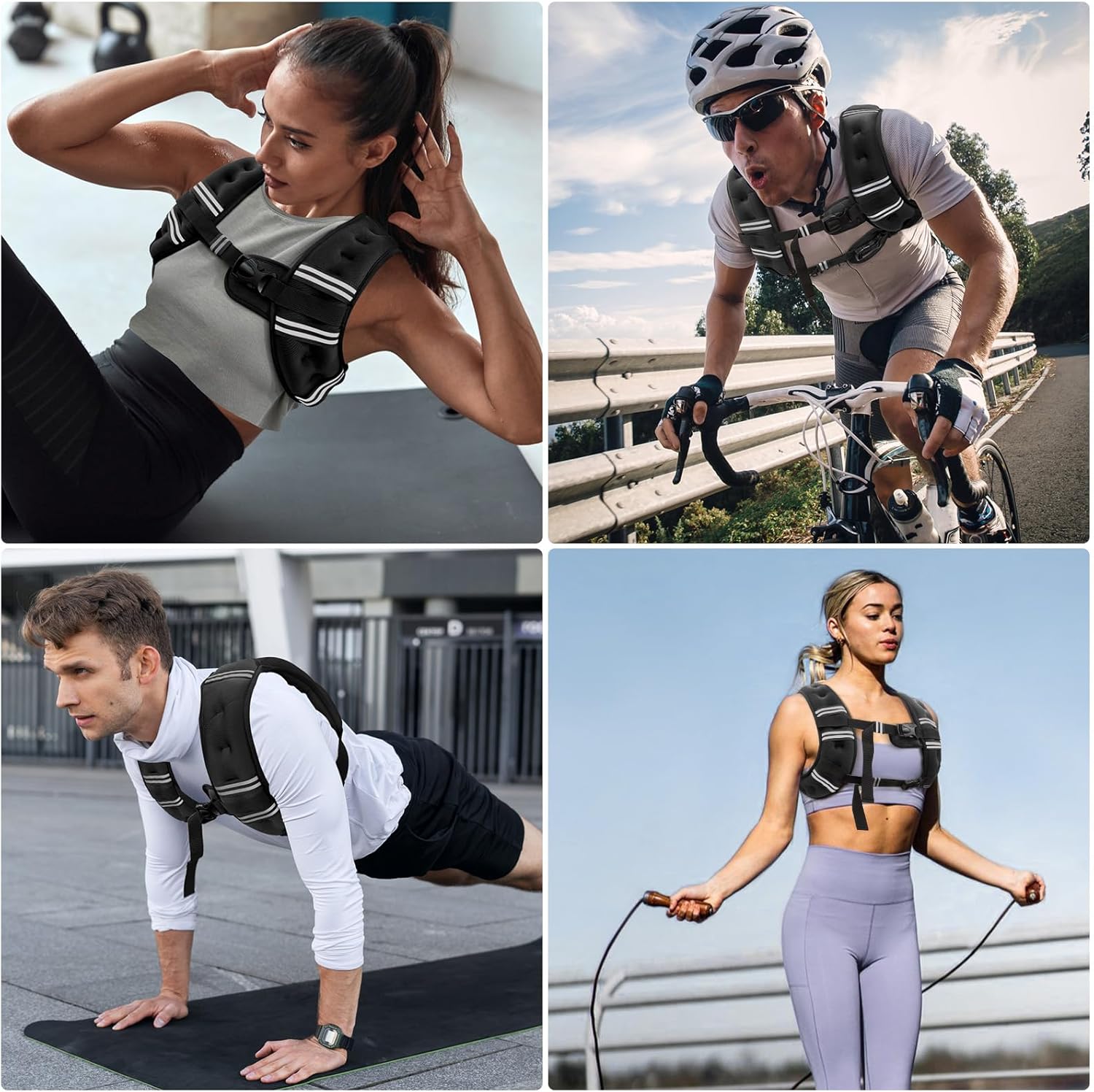 Zeerun Chaleco con peso, 6 libras, 8 libras, 10 libras, 12 libras, 15 libras, 18 libras, 20 lbs etc - Imagen 3