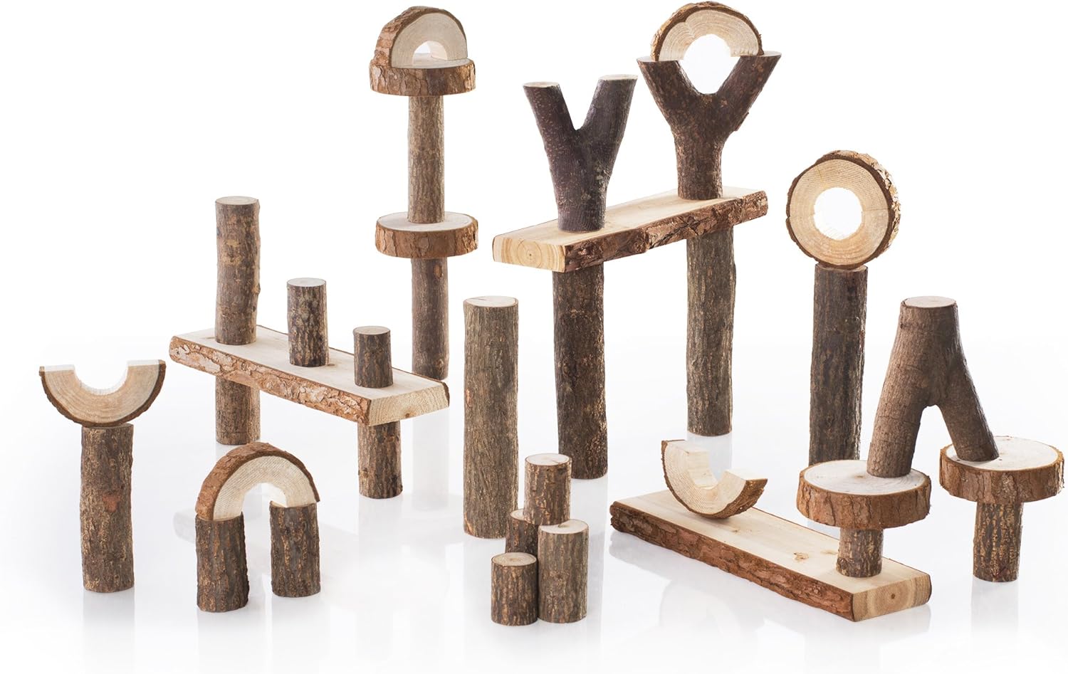 Guidecraft Branch Blocks - Juego de construcción de 36 piezas de madera natural para niños - Imagen 7