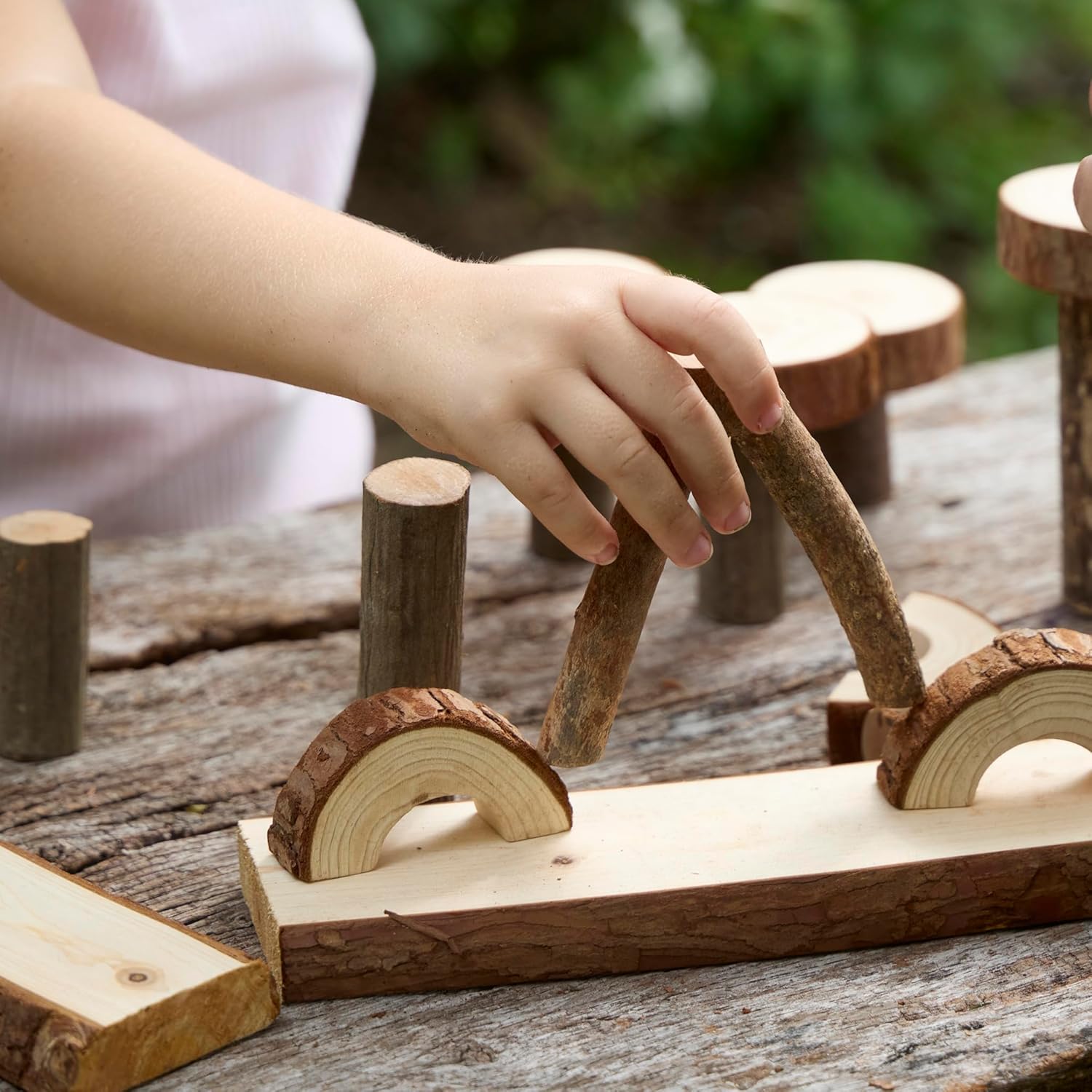 Guidecraft Branch Blocks - Juego de construcción de 36 piezas de madera natural para niños - Imagen 3