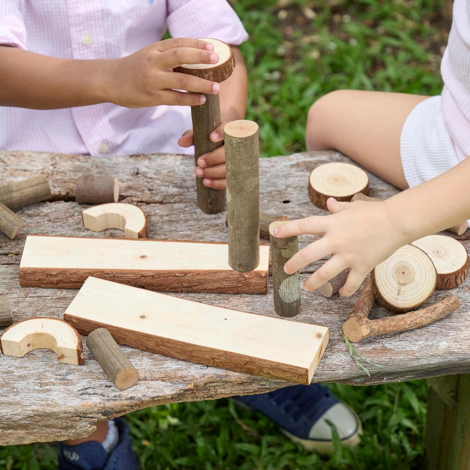Guidecraft Branch Blocks - Juego de construcción de 36 piezas de madera natural para niños - Imagen 4