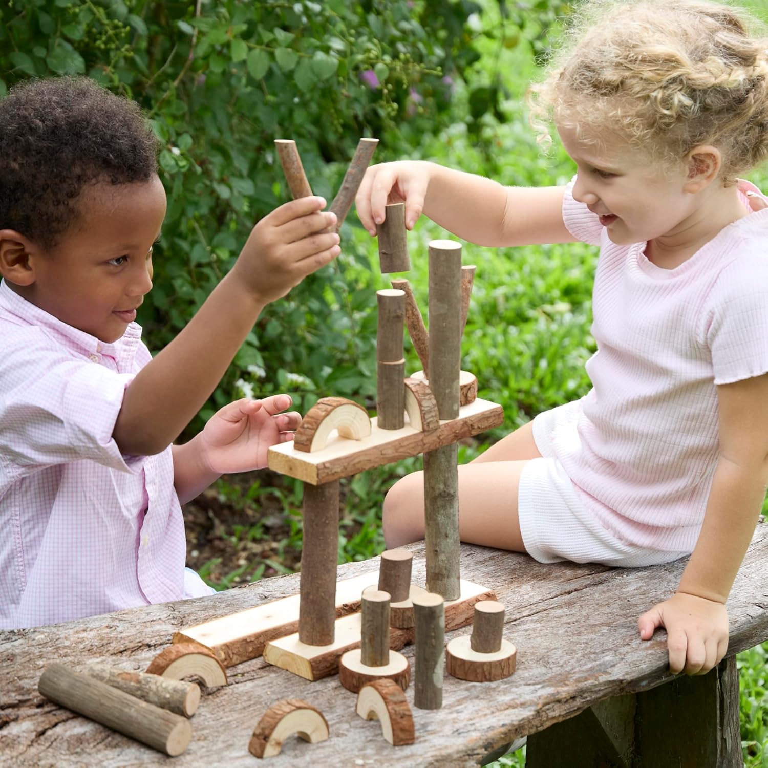 Guidecraft Branch Blocks - Juego de construcción de 36 piezas de madera natural para niños - Imagen 6