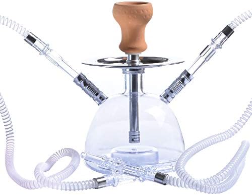 Cachimba árabe con control remoto de 11.2 pulgadas con luz LED, juego combinado de cachimba, juego de cachimba árabe premium, juego de fiesta de fumar shisha con 2 mangueras profesionales - Imagen 3