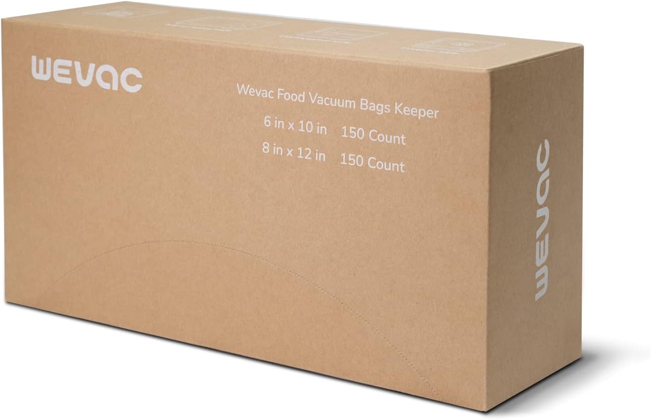 Wevac Bolsas Selladoras al Vacío para Alimentos de 6''x10'' y 8''x12'', 300 Unidades. - Imagen 4
