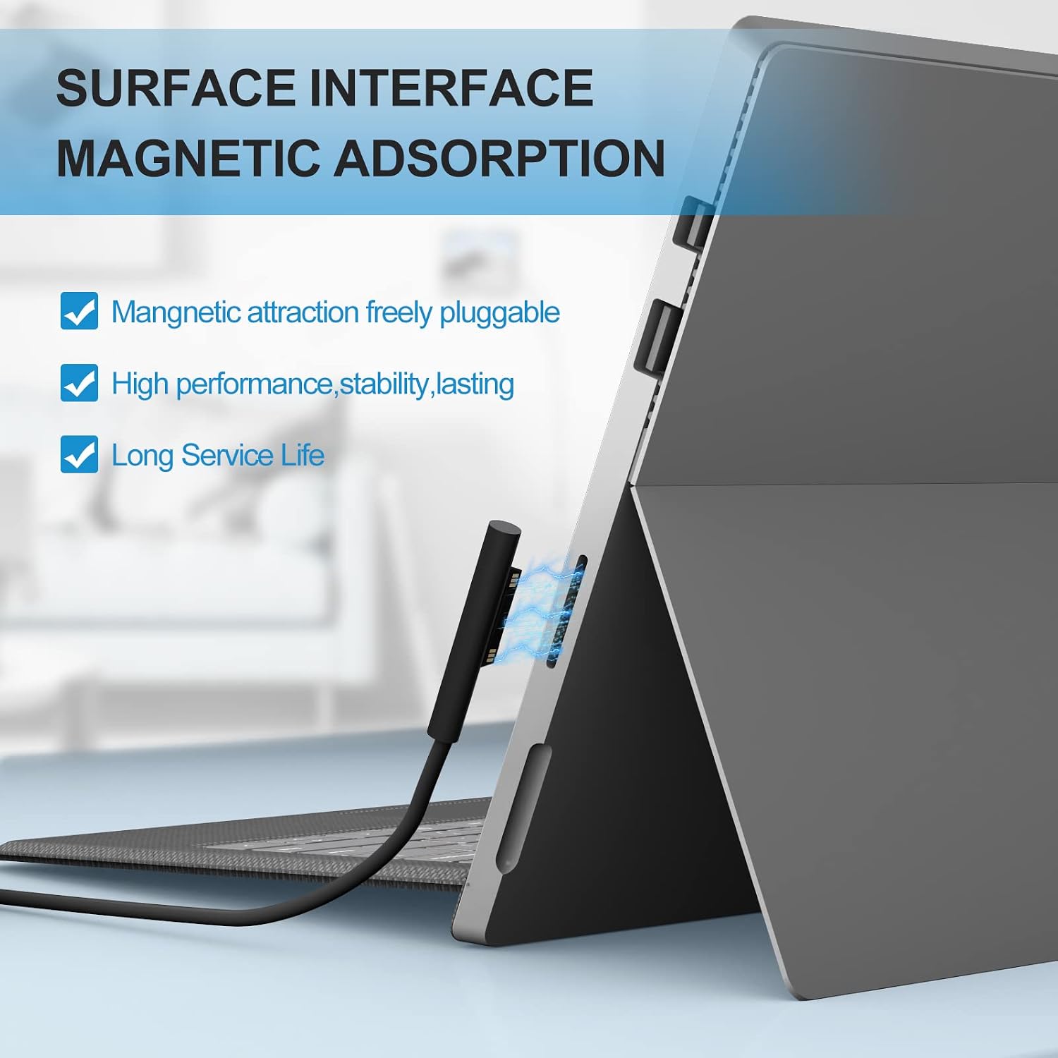 Cargador Surface Pro de 65 W para computadora portátil Microsoft. - Imagen 3