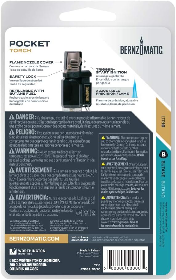Bernzomatic Firestarter Mini antorcha - Llama de precisión, resistente al viento. - Imagen 5