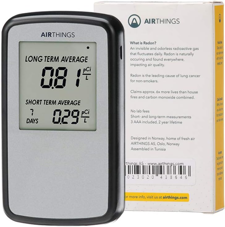 Airthings Corentium Home Detector de radón portátil 223, liviano, fácil de usar. - Imagen 5