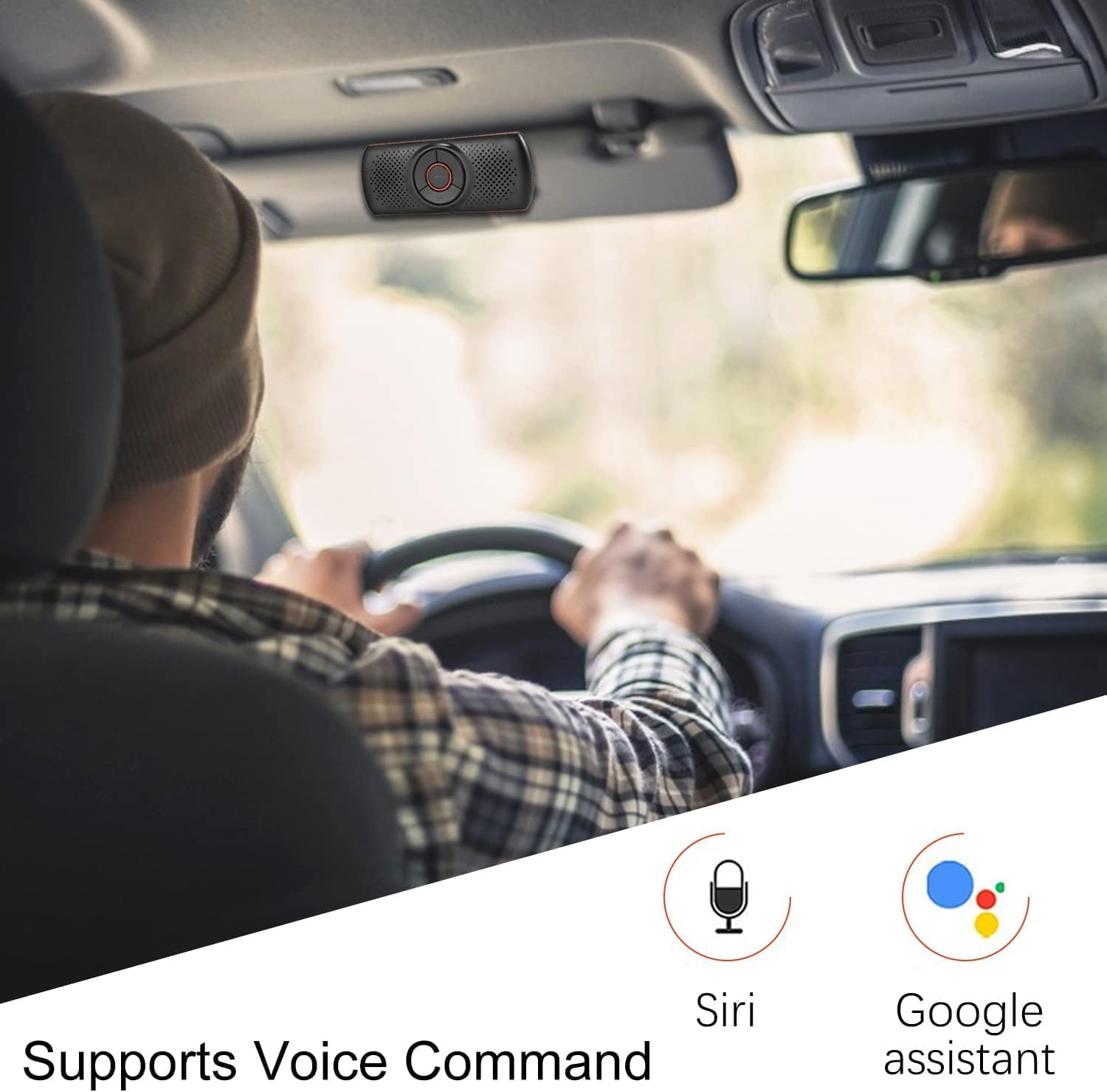 Altavoz Bluetooth para teléfono celular manos libres Bluetooth 5.0 CarKits 3W altavoz fuerte. - Imagen 4