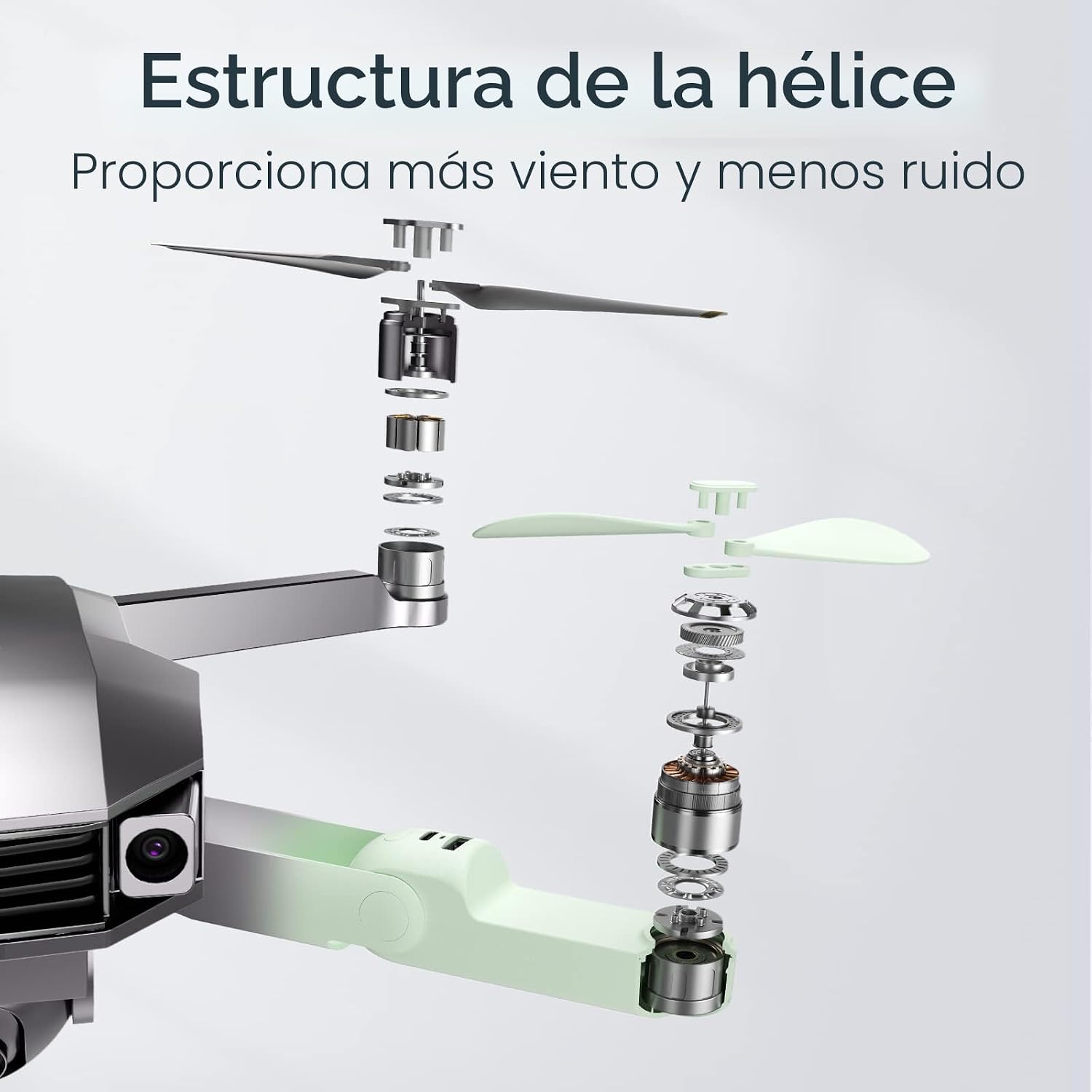 JISULIFE Ventilador de mano portátil, ventilador 3 en 1, banco de energía, linterna, verde. - Imagen 3