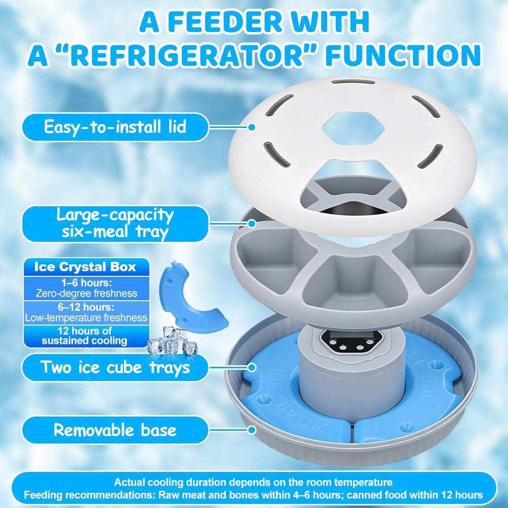 Comedero Automatico Gato, HOVCEH Dispensador para Comida Humeda Gato. - Imagen 4