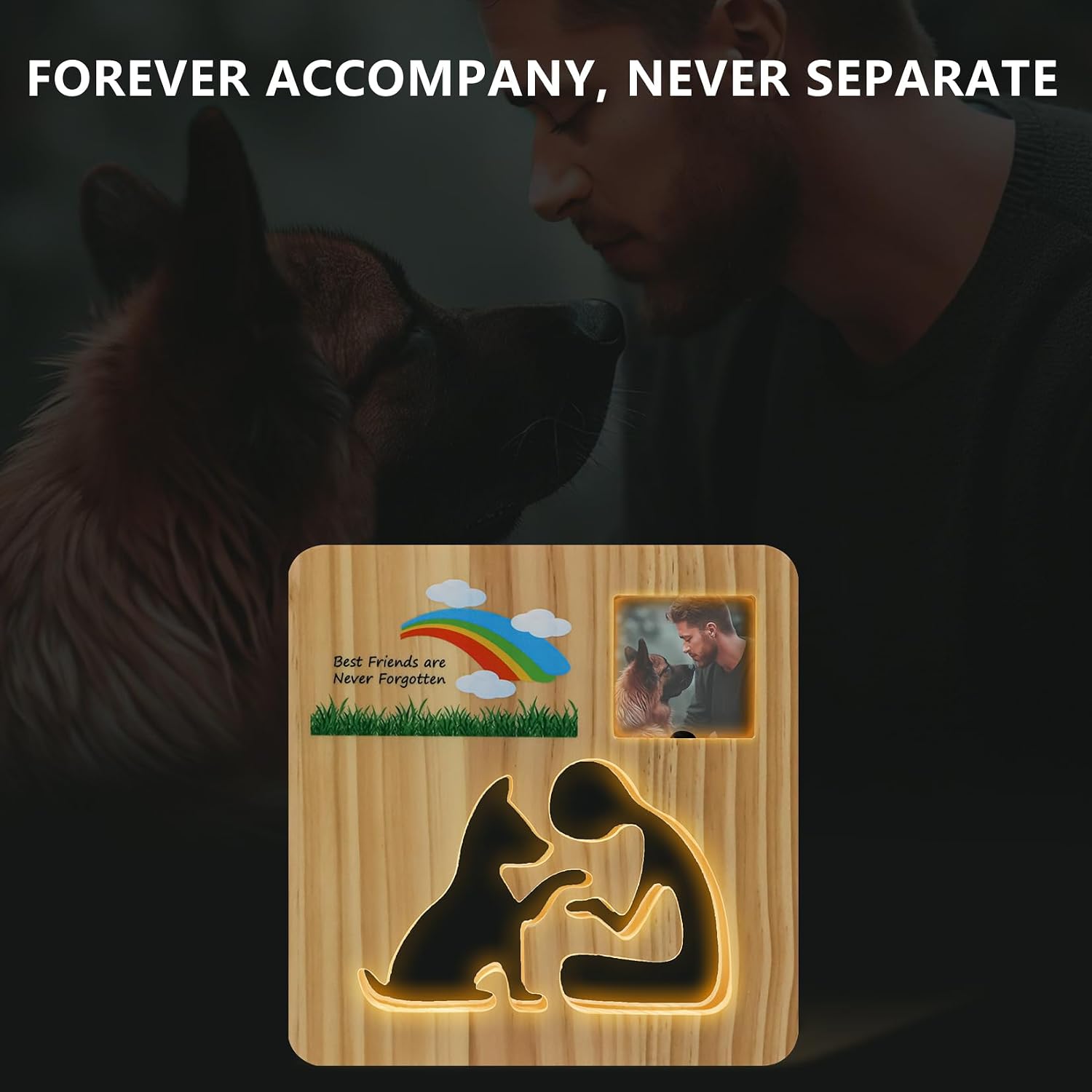 Luz conmemorativa del Puente Arcoíris para Perros - Regalo de duelo y condolencia por la pérdida. - Imagen 5