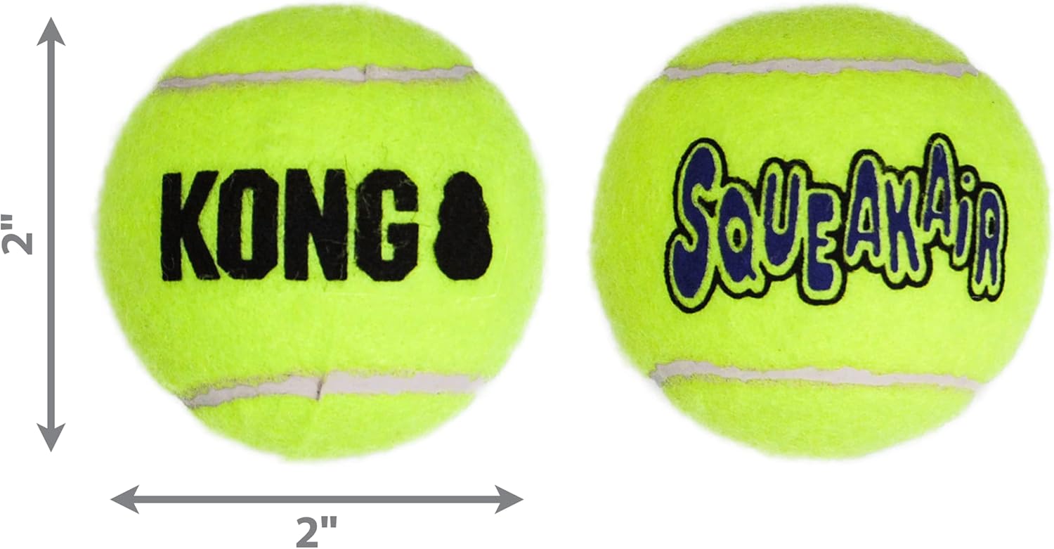Kong Air perro Squeakair perro de juguete pelotas de tenis, pequeño, 3-Pack - Imagen 3