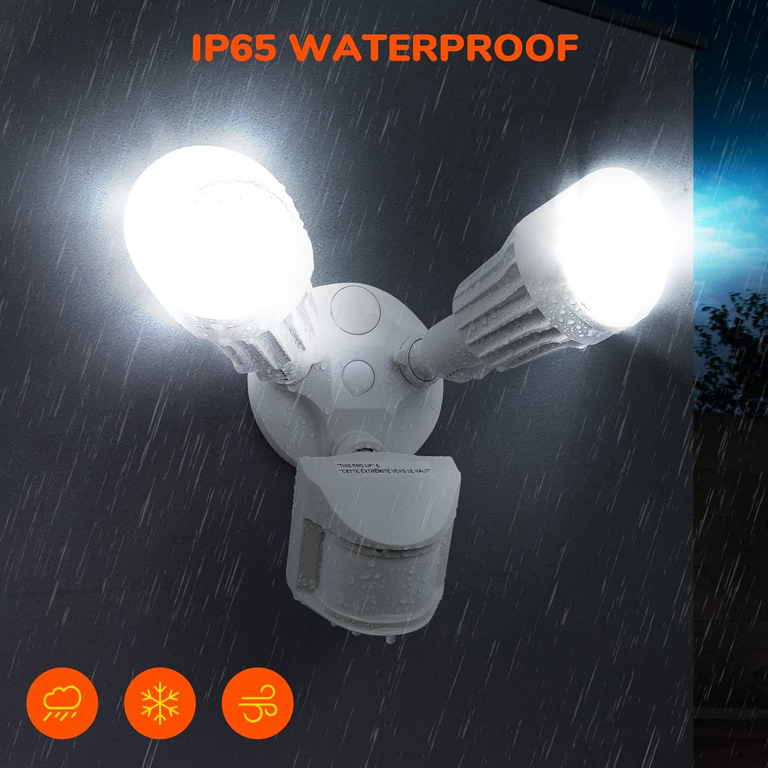 JJC - Luces LED con sensor de movimiento y accesorio para exteriores, 2000 lm, 20W. - Imagen 5
