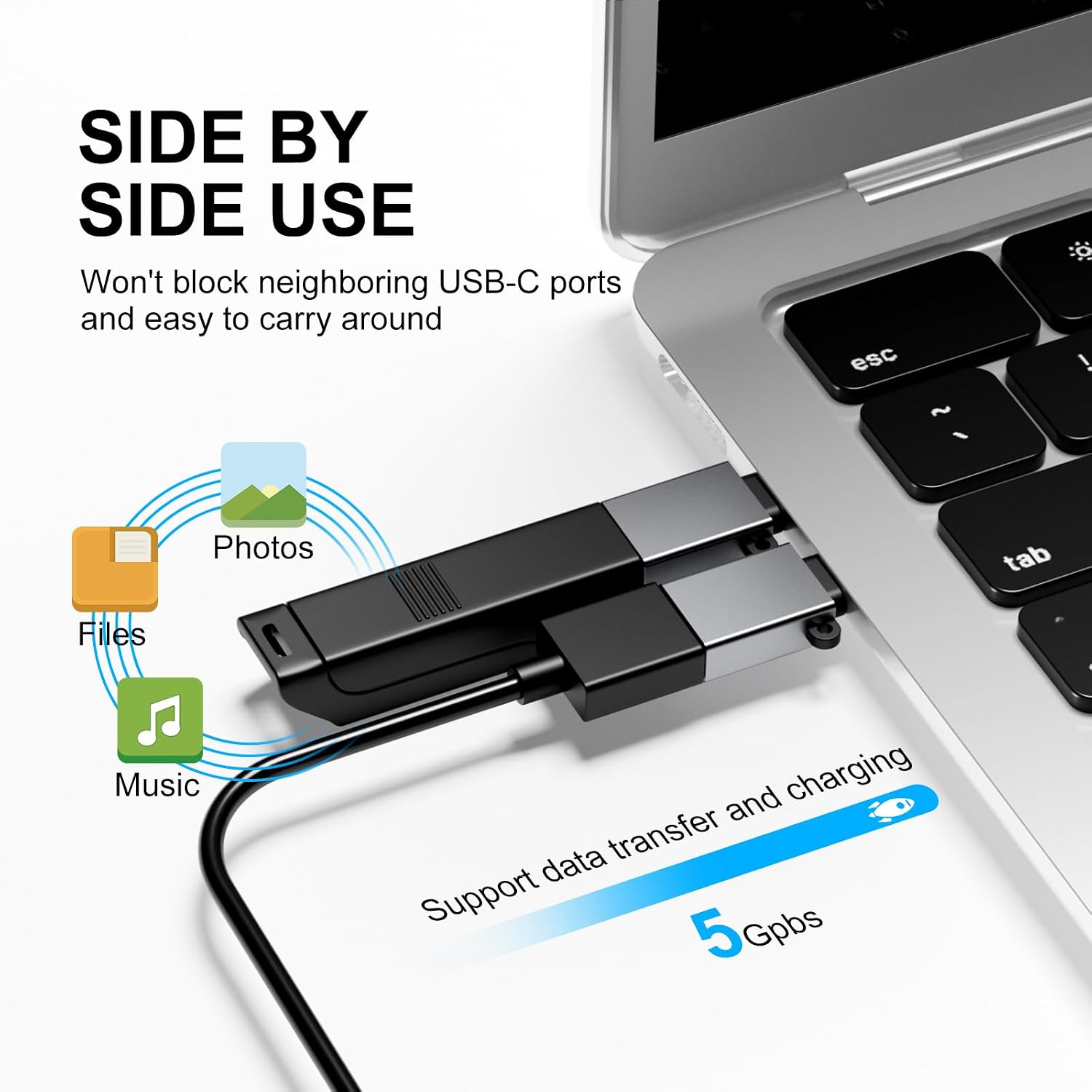 Adaptador USB A tipo C paquete de 8 adaptadores USB C y A macho a hembra. - Imagen 6