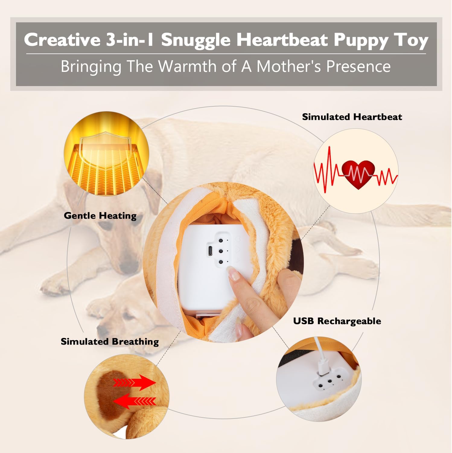Goopow, el juguete para perros de tercera generación con latido de corazón y forma de cachorro.Goopow, el juguete para perros de tercera generación con latido de corazón y forma de cachorro. - Imagen 5