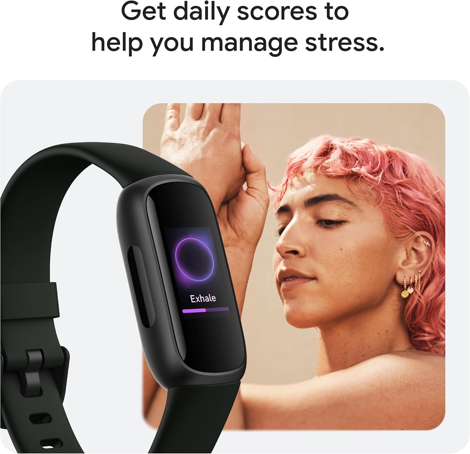 Fitbit Inspire 3 rastreador de salud y fitness con control del estrés, intensidad de entrenamiento. - Imagen 6