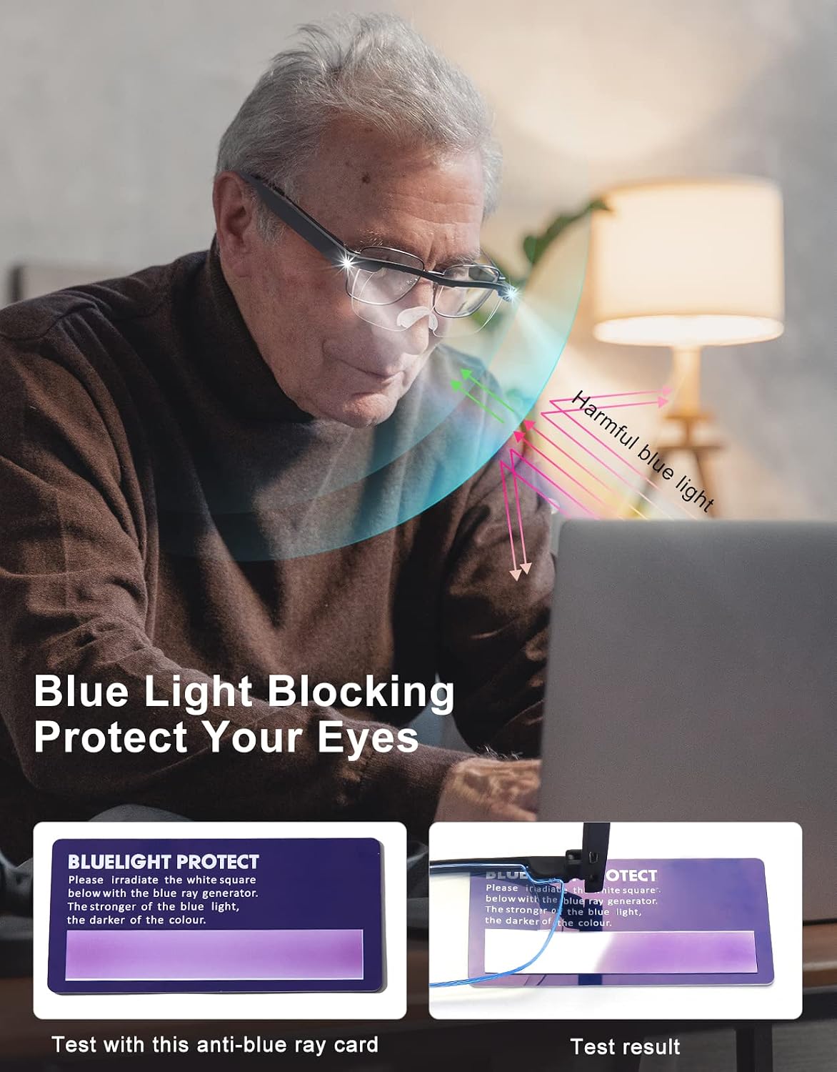 OKH Gafas de Aumento del 160% con Luz, Lentes de Magnificación con LED Recargables, Anti Luz Azul. - Imagen 5