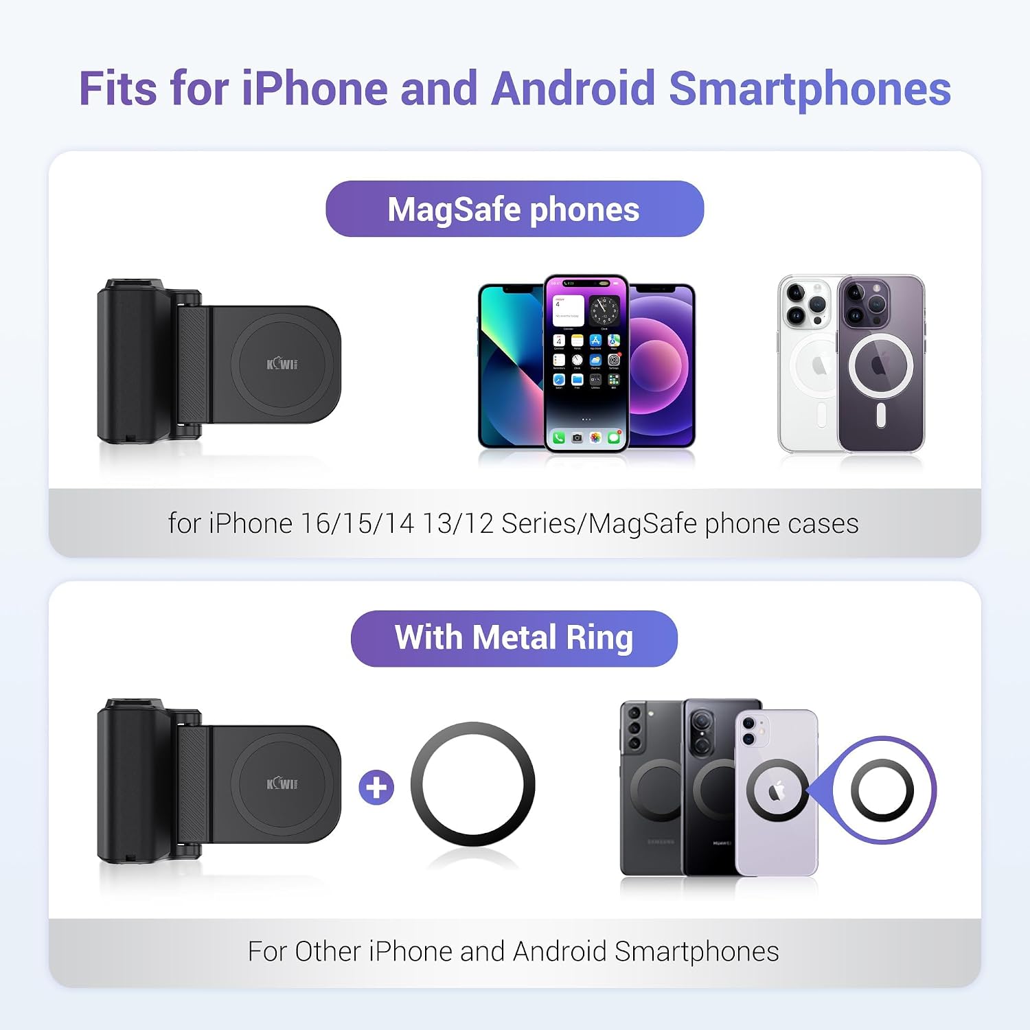 KIWIFOTOS - Agarre magnético para cámara de teléfono para iPhone 17 con mango Magsafe. - Imagen 6