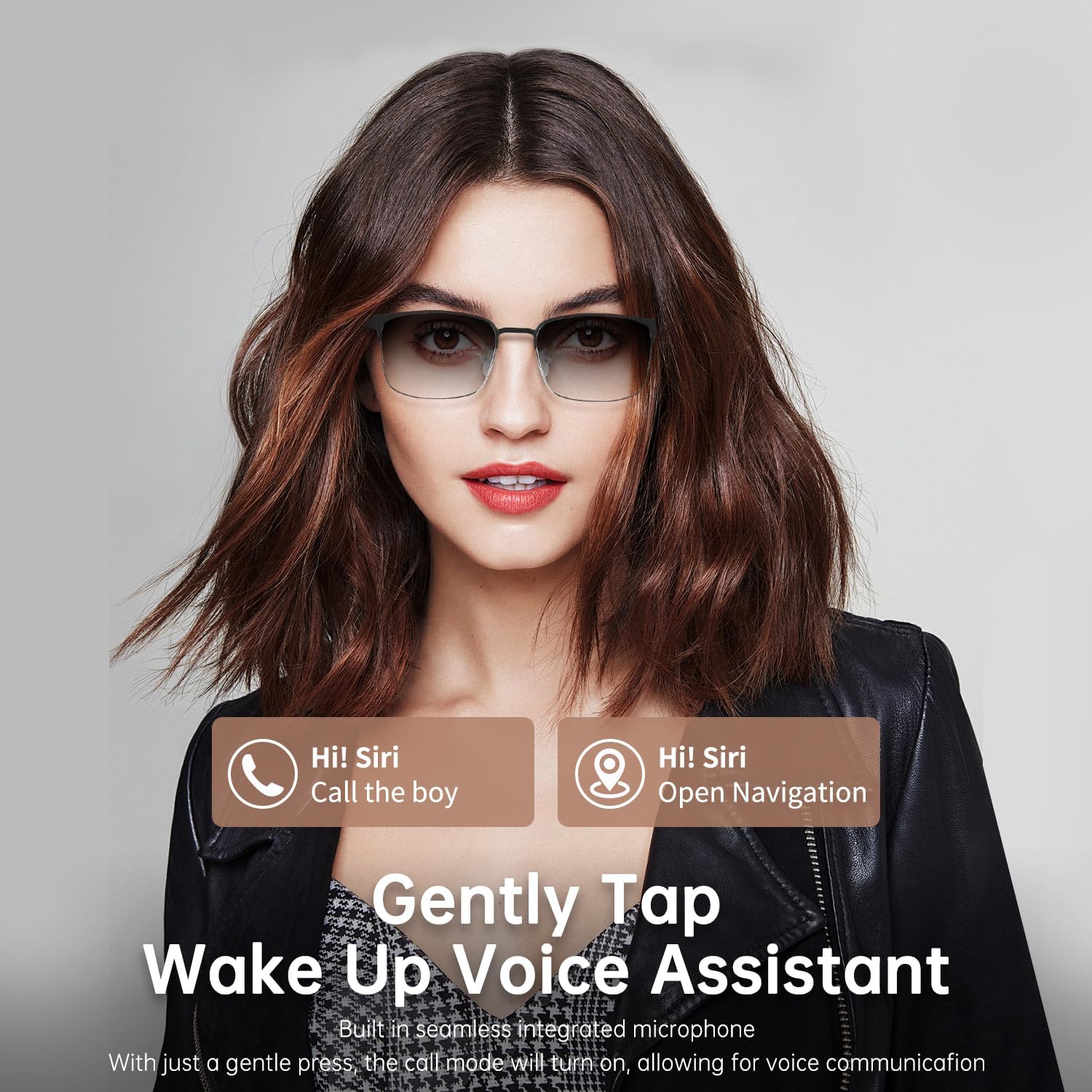 Lentes inteligentes de audio Bluetooth, lentes de luz azul para mujeres y hombres, micrófono. - Imagen 5