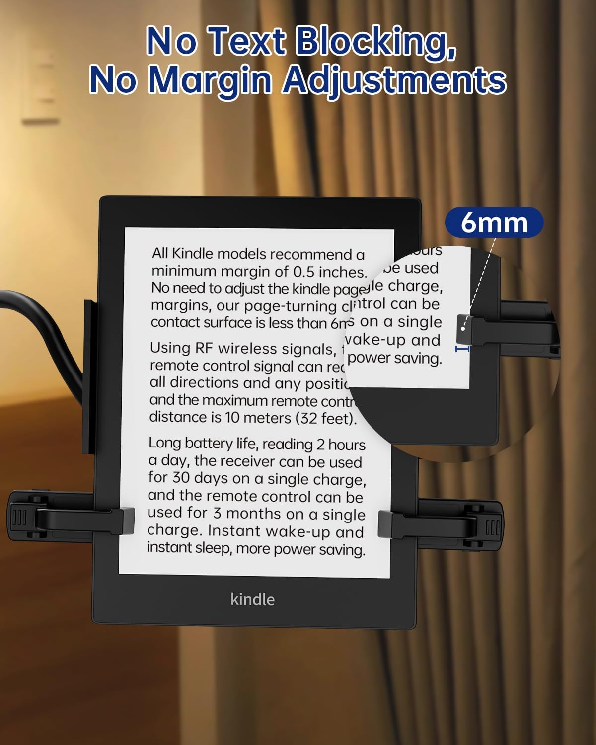 First - Girador de páginas con control remoto sin bloqueo de texto para Kindle Paperwhite. - Imagen 6