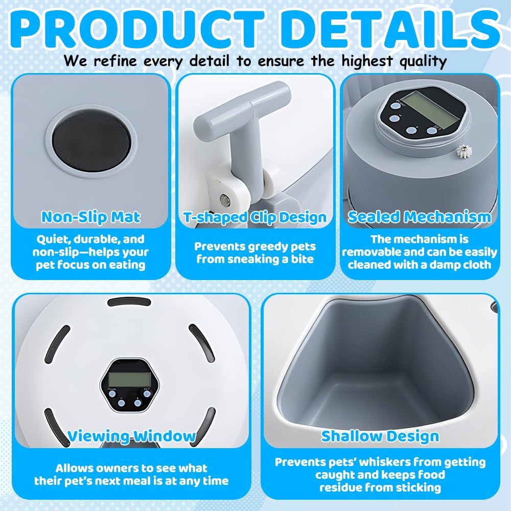 Comedero Automatico Gato, HOVCEH Dispensador para Comida Humeda Gato. - Imagen 3