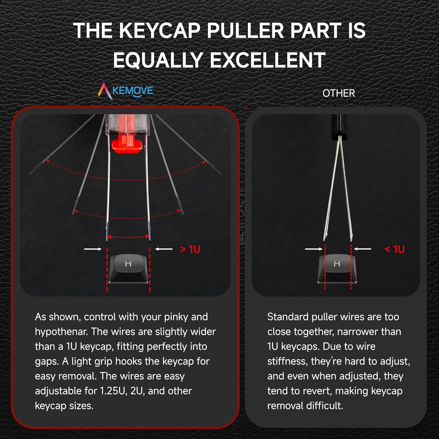 KEMOVE P10 Extractor de Interruptores y Teclas 2 en 1 para Teclado Mecánico, Extractor de Teclas. - Imagen 3