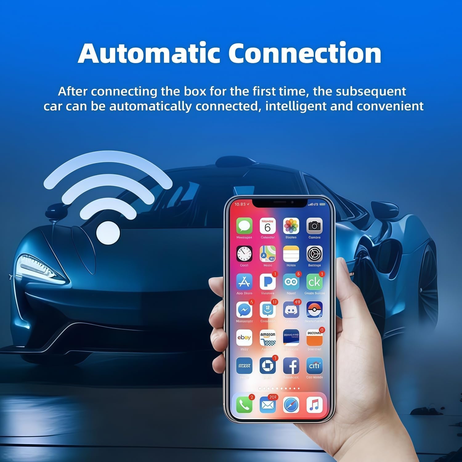 Adaptador inalámbrico CarPlay 2 en 1 para iPhone y adaptador automático inalámbrico. - Imagen 3