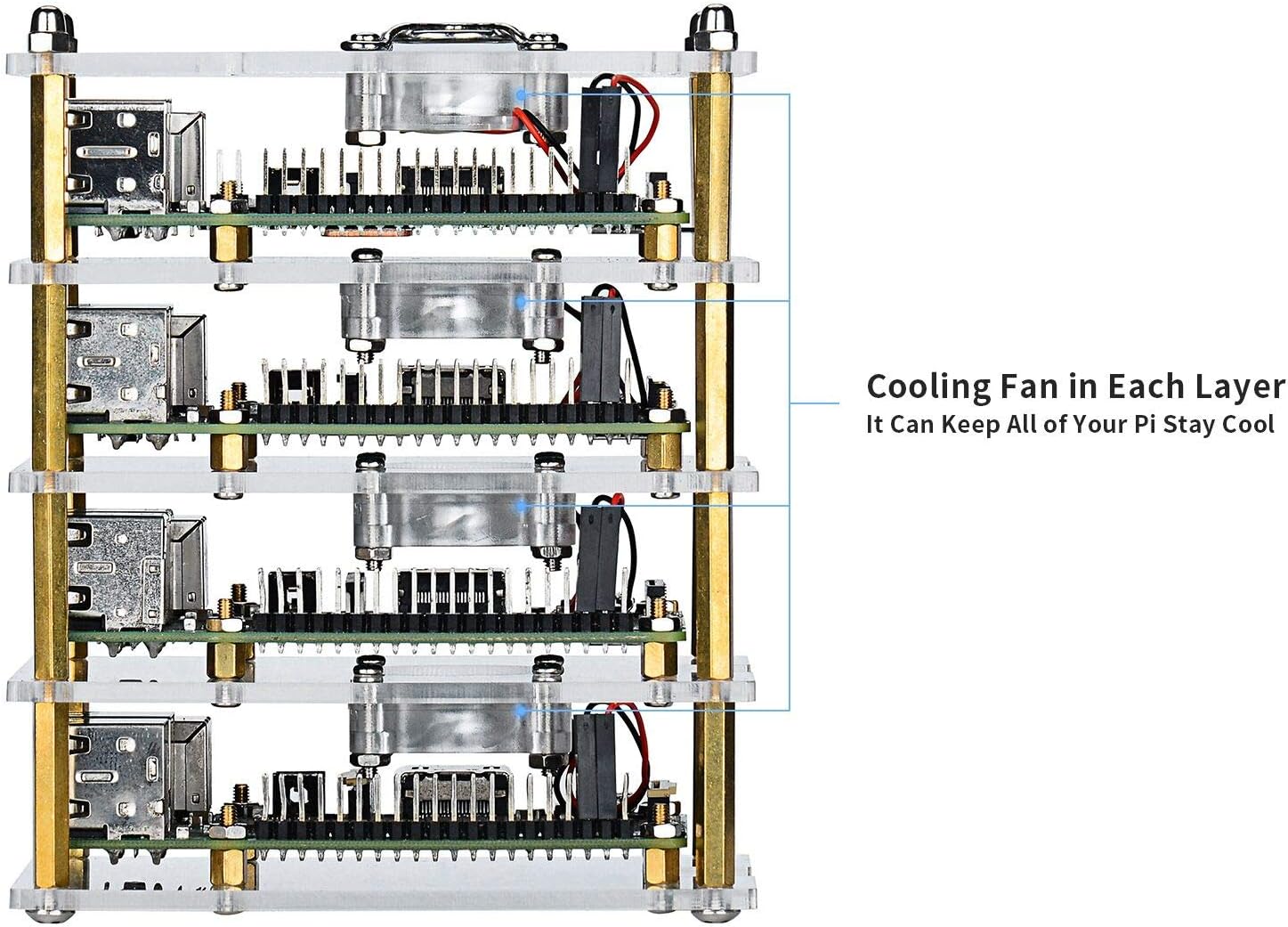 GeeekPi Carcasa con ventilador de refrigeración y disipadores térmicos. - Imagen 5