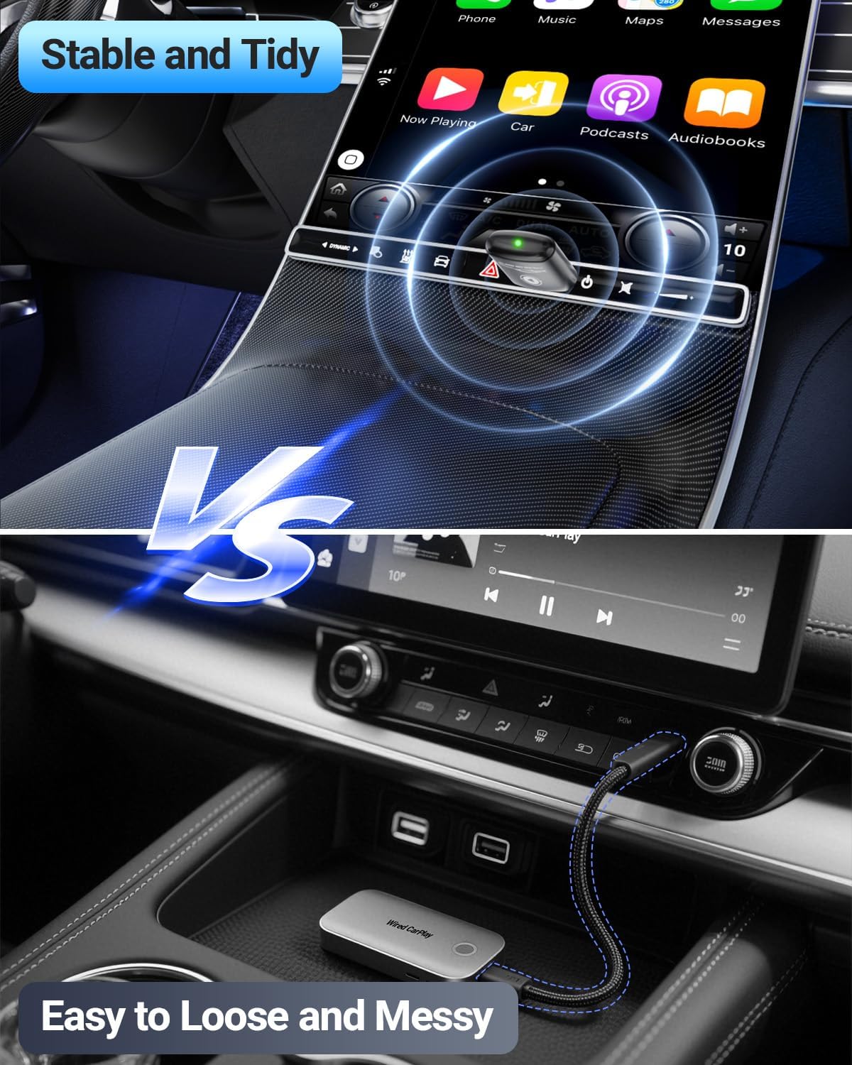vnilrgle Adaptador inalámbrico CarPlay para Apple iPhone. - Imagen 6