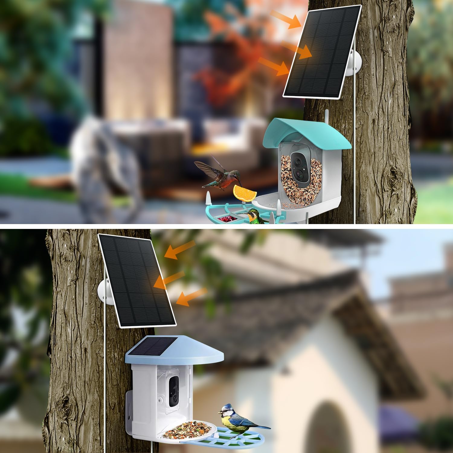 Cargador de panel solar para cámara de alimentador de pájaros, enchufe tipo C. - Imagen 4