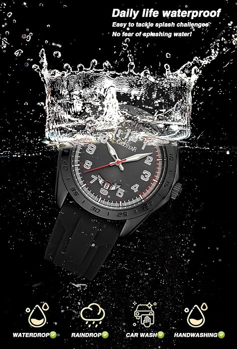 Stylish Wrist Watches for Mens,Arabic Numbers Casual Business Sport. - Imagen 4