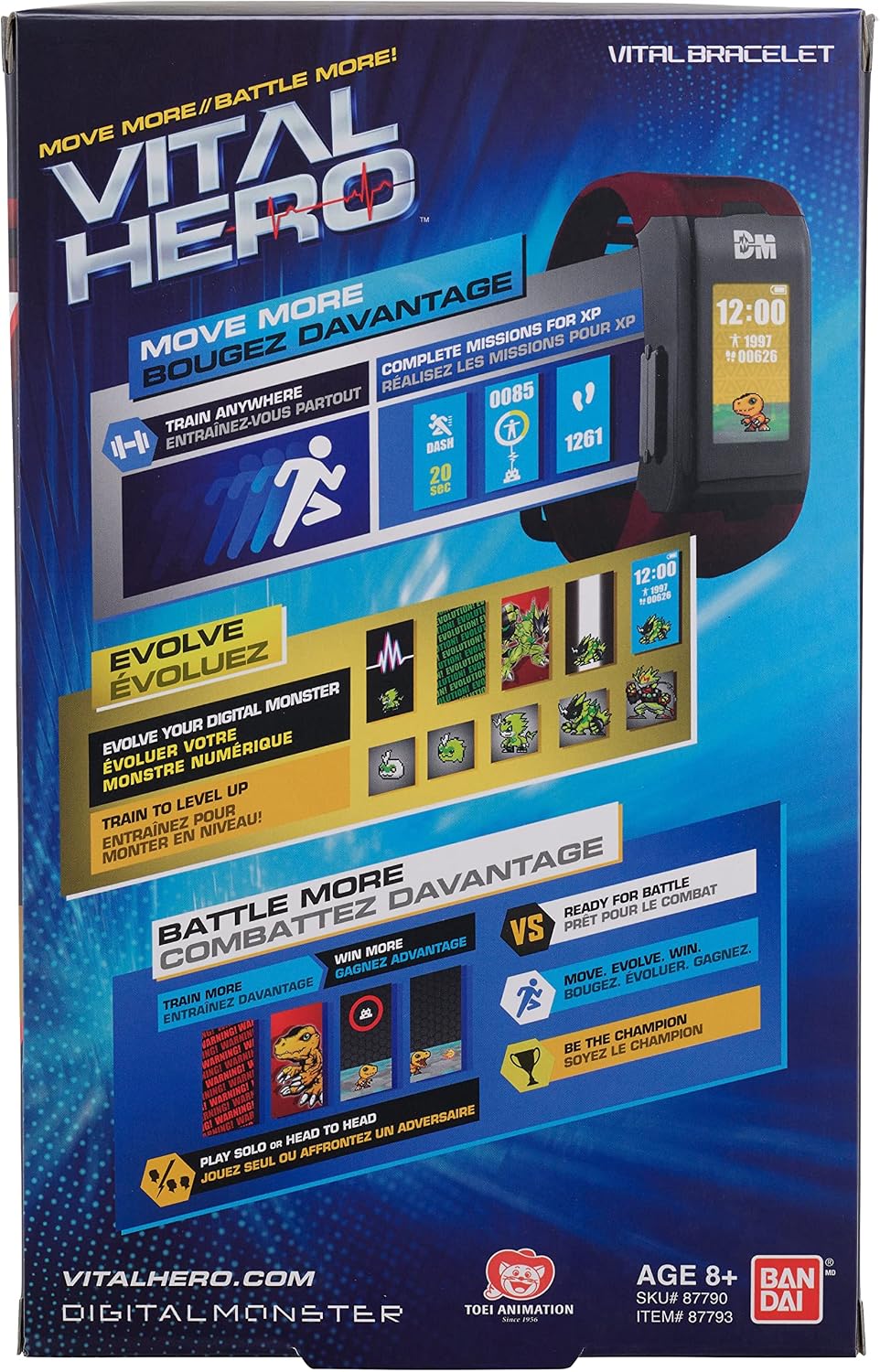 Bandai Namco - Digimon - Vital Hero Interactive Fitness Tracker/Reloj Digital. - Imagen 3