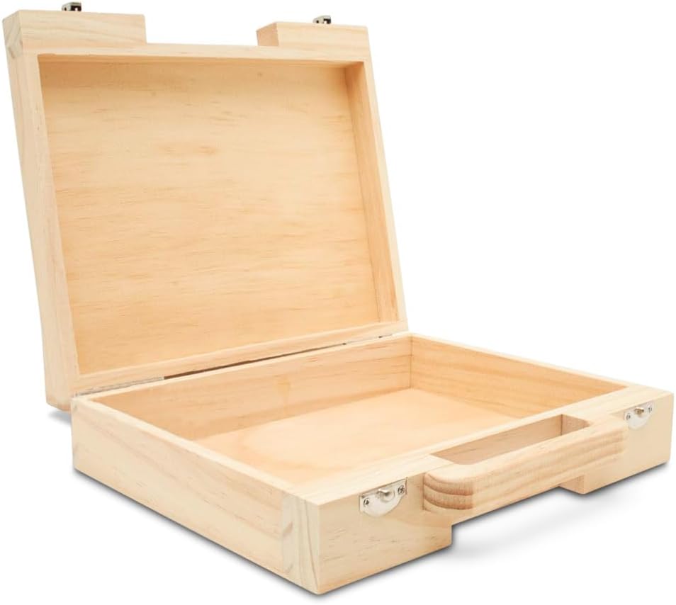 Woodpeckers Maleta de madera para manualidades, juego de 3 cajas de madera - Imagen 5
