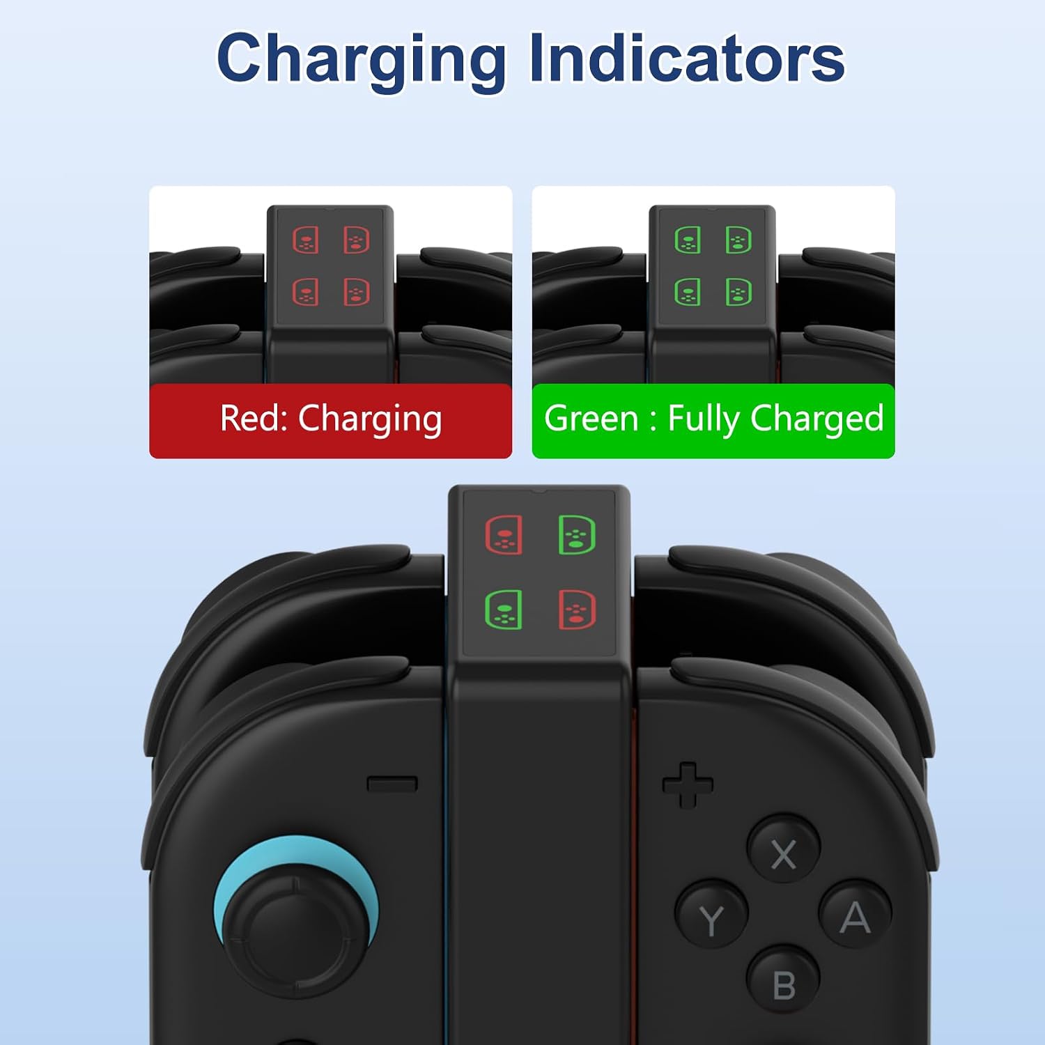 Diyife Charging Dock for Nintendo Switch 2 Joy Cons with LED Indicator. - Imagen 4