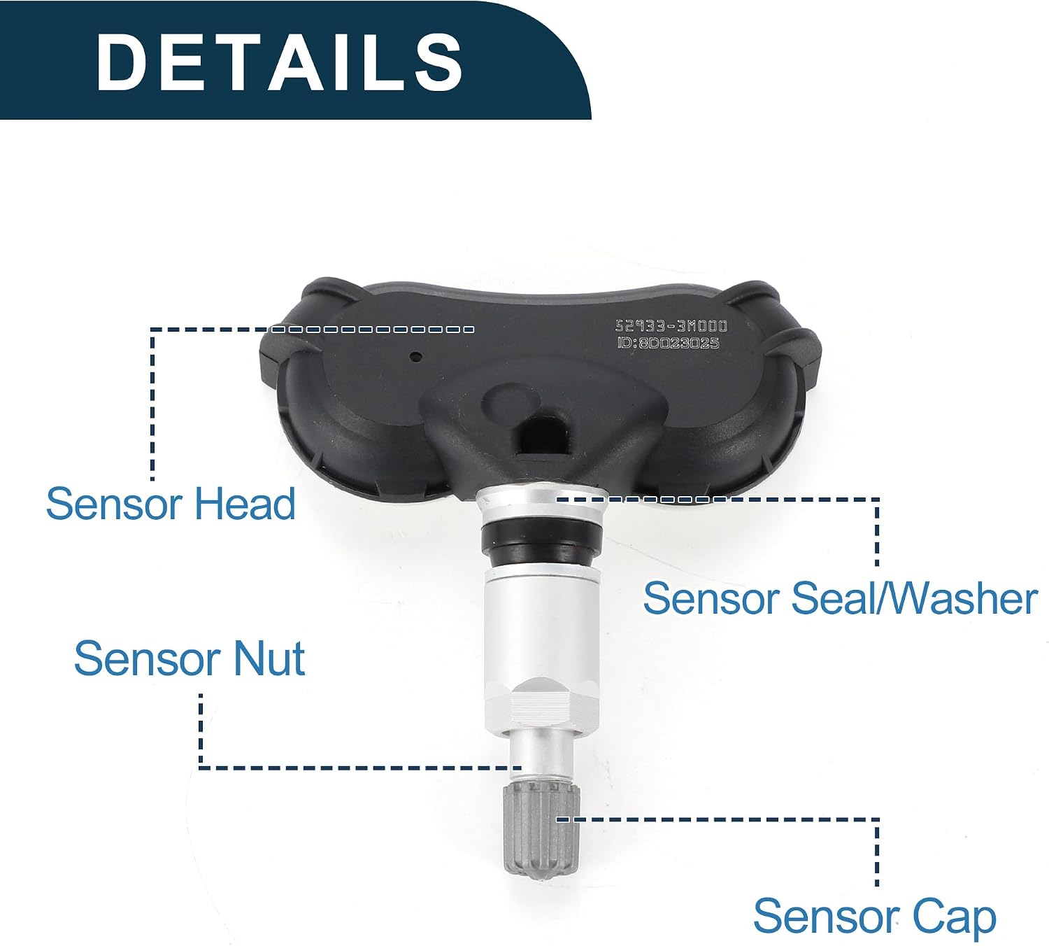 Sensor de presión de neumáticos. Sensor de monitoreo de presión de neumáticos 4 PC. - Imagen 5