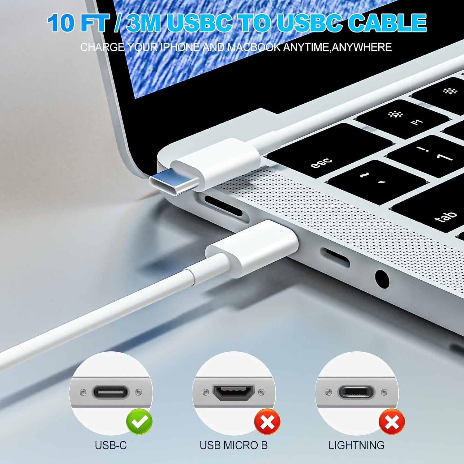 Cargador para MacBook Pro, cargador de aire para MacBook de 30 W, adaptador de corriente USB C. - Imagen 5