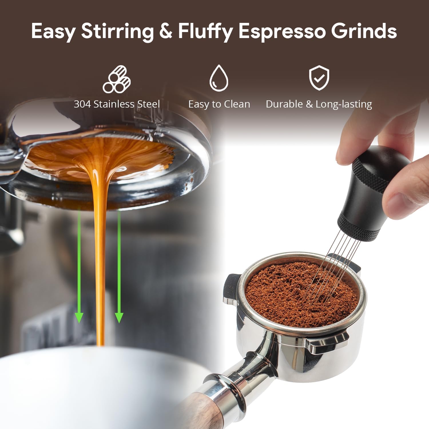 Kit de accesorios de espresso con tamper de 51 mm: juego de tamper para espresso. - Imagen 3