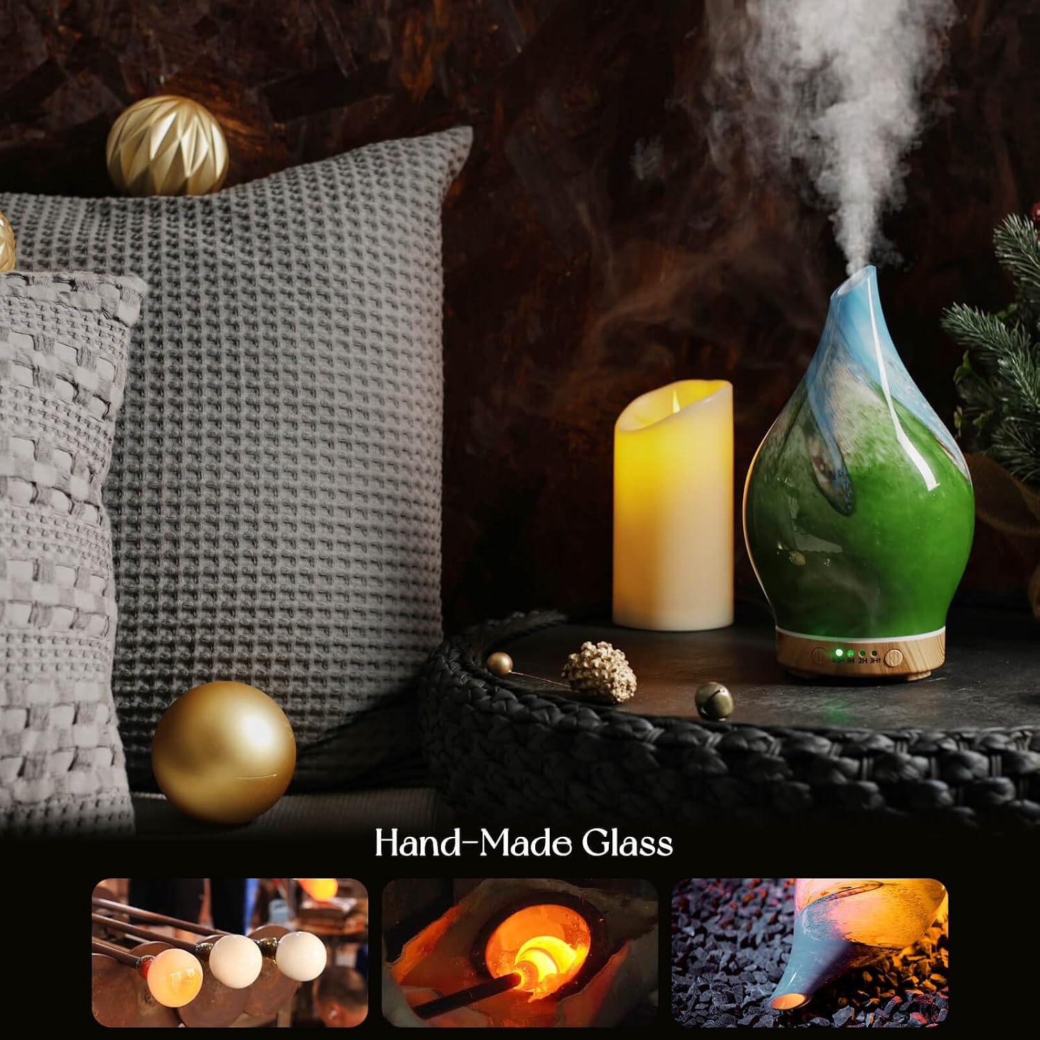 Porseme Difusor de aceite esencial de 150 ml, difusor de aroma de vidrio. - Imagen 4