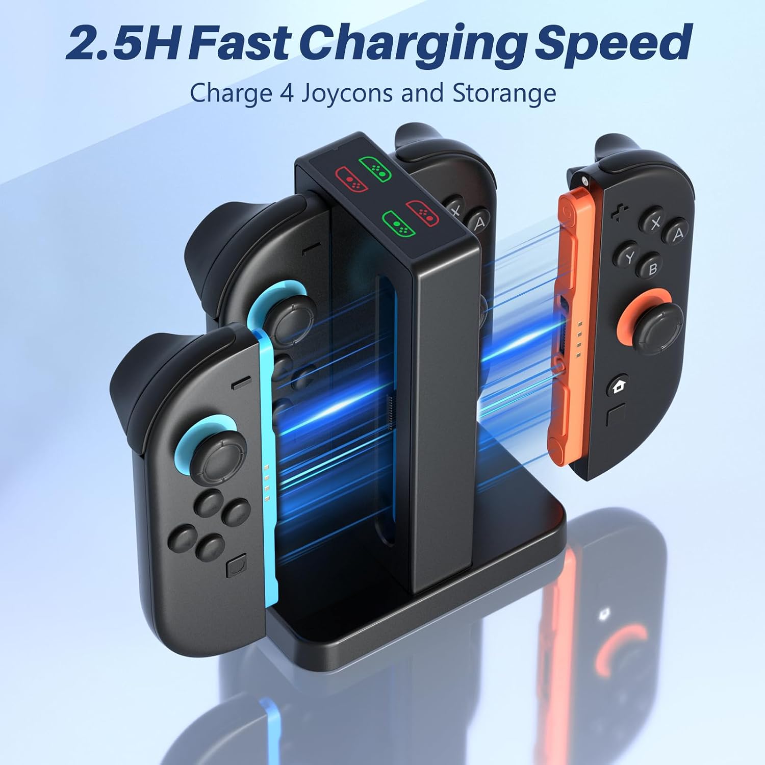 Diyife Charging Dock for Nintendo Switch 2 Joy Cons with LED Indicator. - Imagen 3
