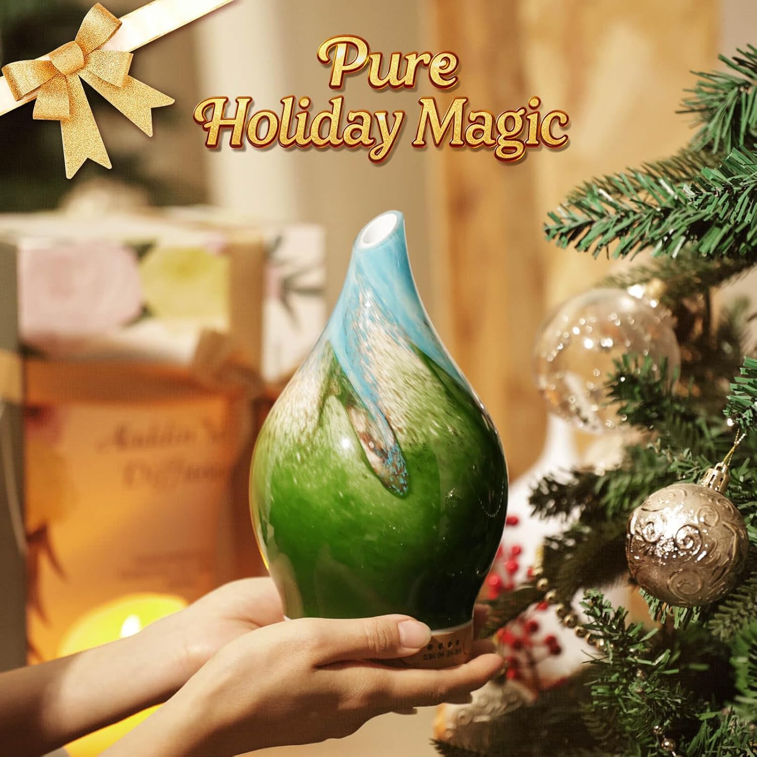 Porseme Difusor de aceite esencial de 150 ml, difusor de aroma de vidrio. - Imagen 5