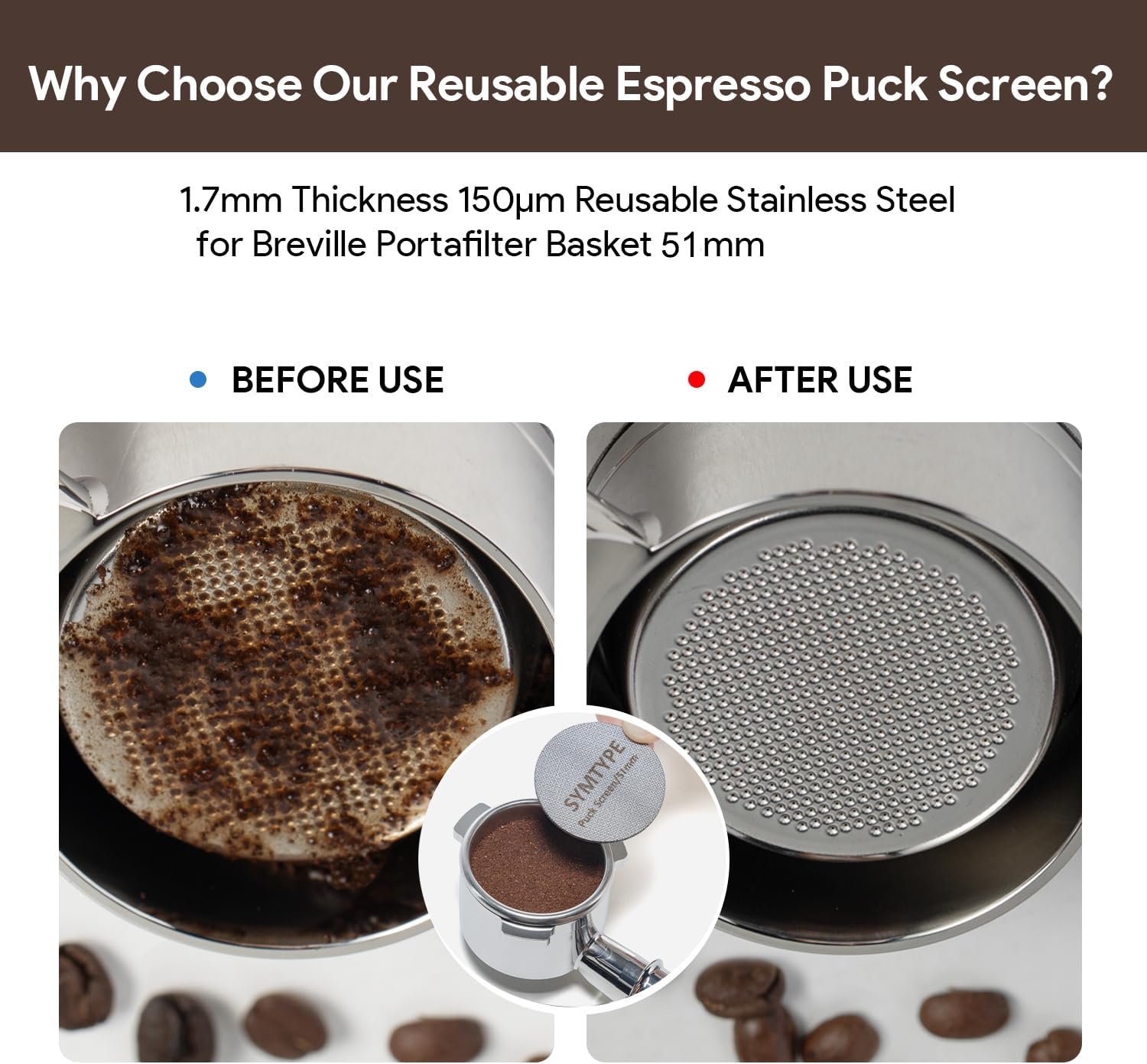 Kit de accesorios de espresso con tamper de 51 mm: juego de tamper para espresso. - Imagen 4