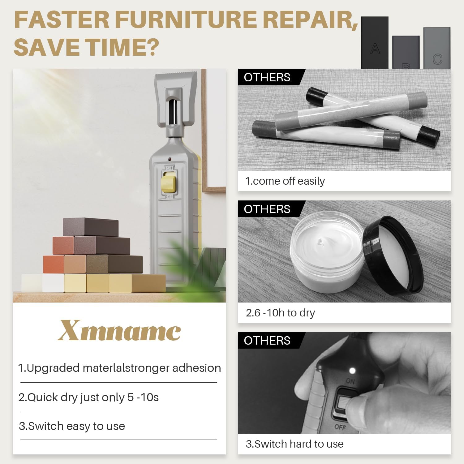 Kit de reparación de suelo de vinilo laminado, juego de 22 marcadores de retoque de muebles. - Imagen 5