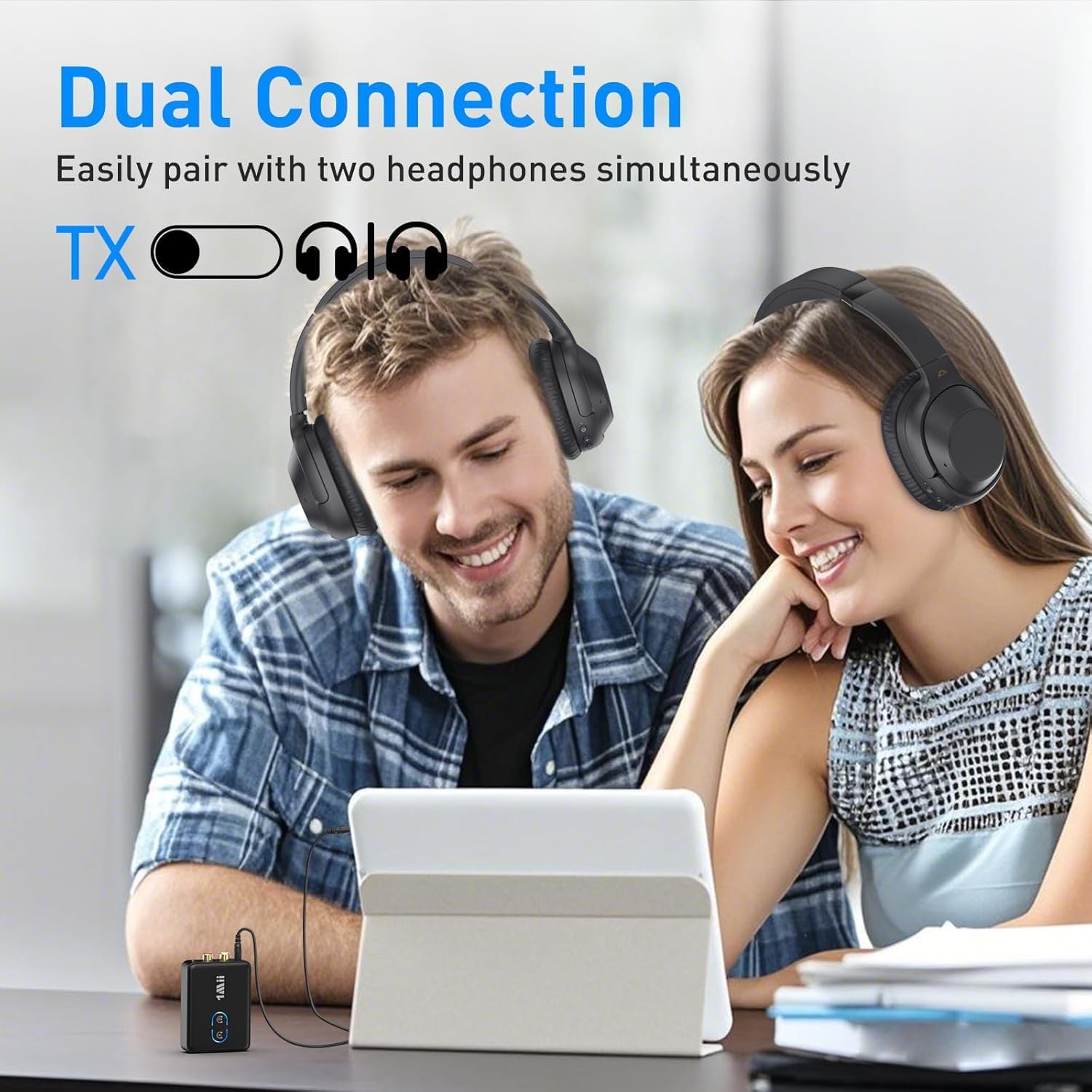 1Mii Adaptador RCA Bluetooth 5.3 para TV, Transmisor Receptor Bluetooth de 3.5mm. - Imagen 3